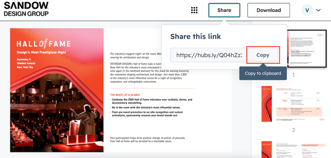 Click the Copy button